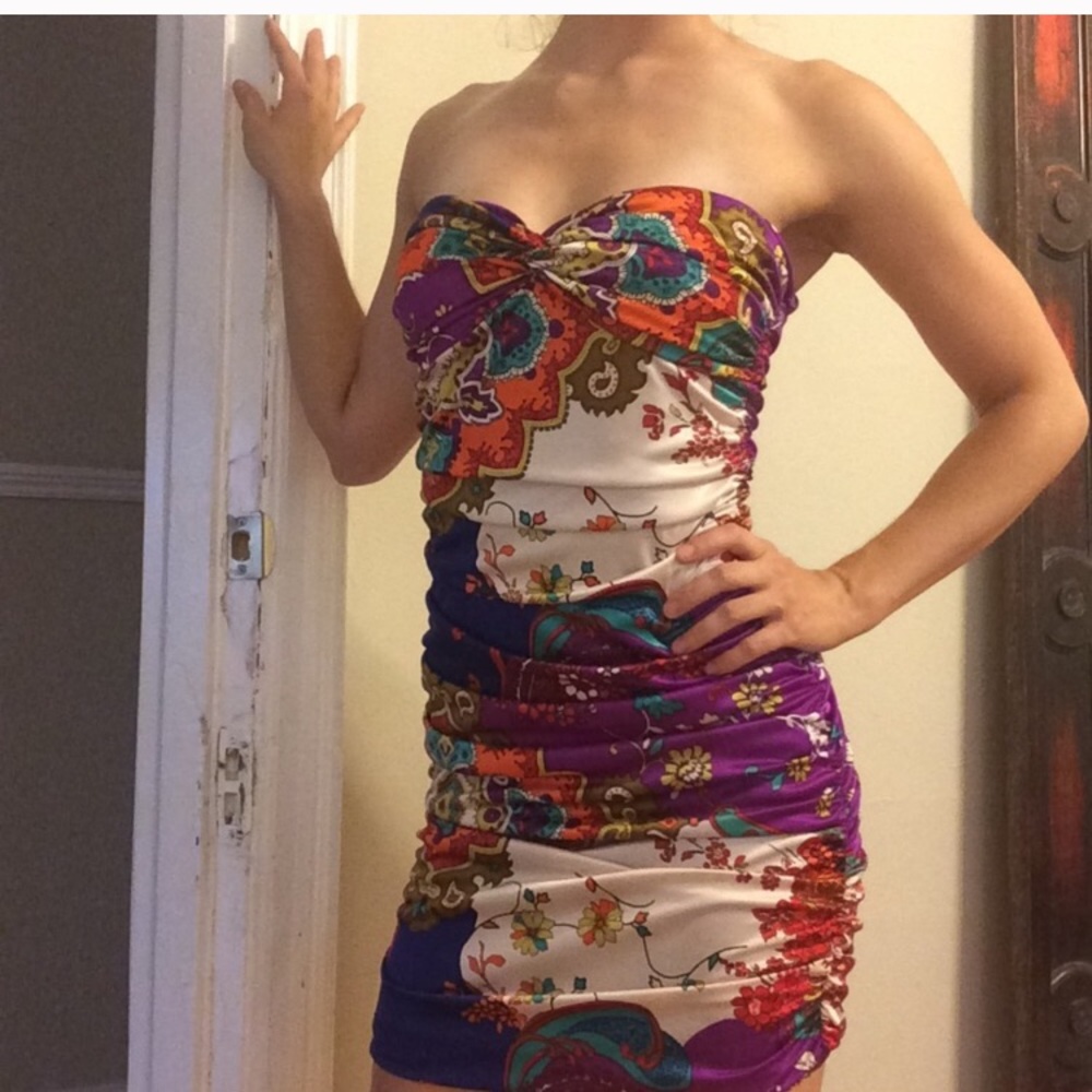 Silky floral paisley summer dress